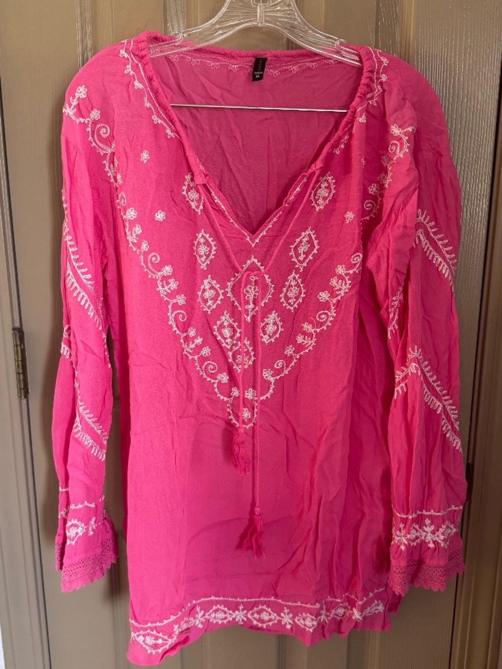 La Moda pink tunic top Sz xl